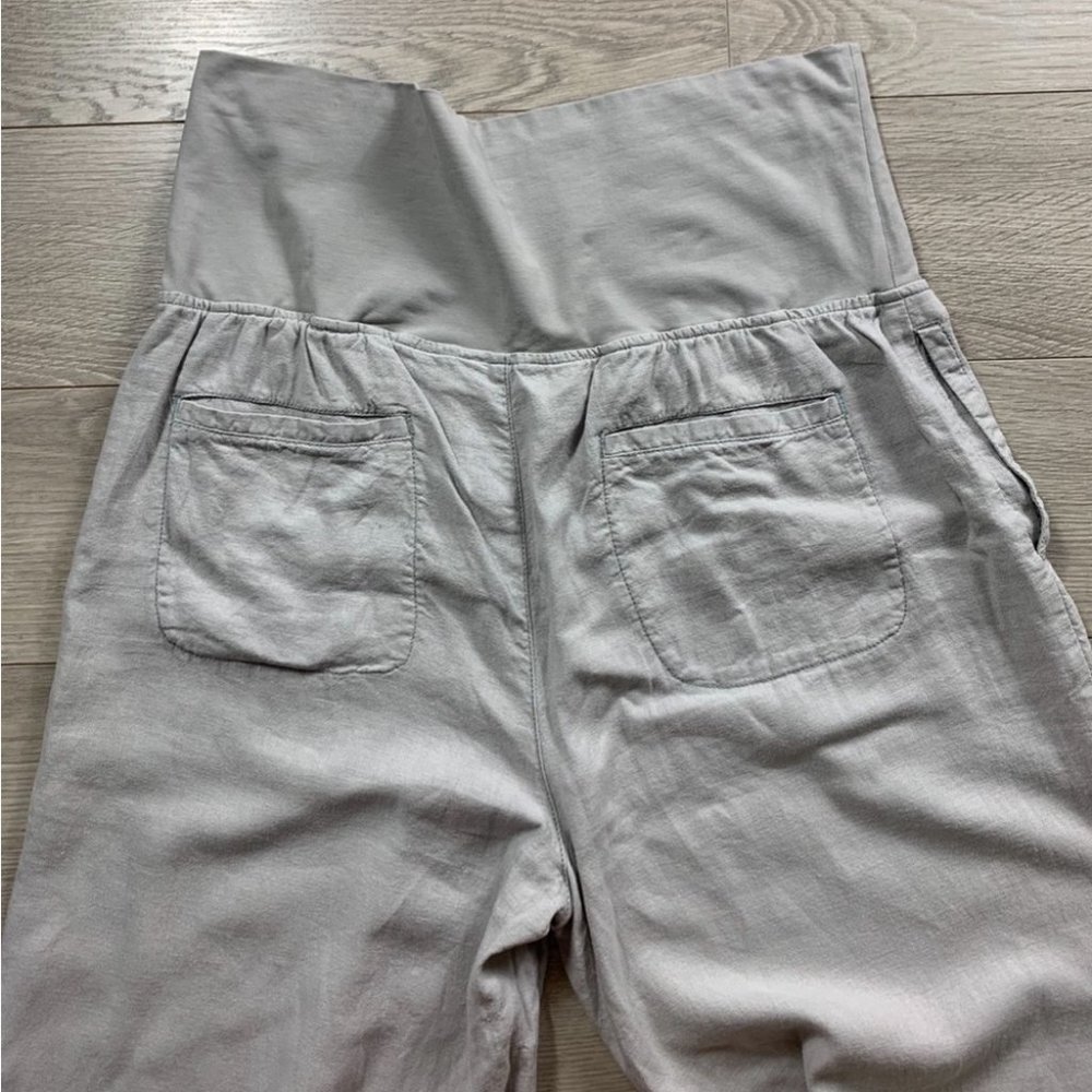 Anthropologie Hei Hei Grey Linen Wide Leg Pants - Picture 5 of 11